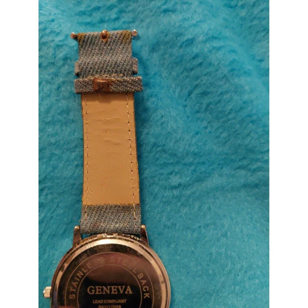 Geneva Blue Denim Women's With Bold Numbers With Glitter